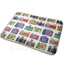 Carpets The Camera Carpet Mat Rug Cushion Soft Non - Slip Black White Sheet Round Purple Flash