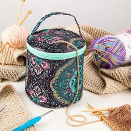 Storage Bags Yarn Bag Round Knitting Wool Thread Organiser Daily Use Container Crochet Sewing Accessory Protable Handbag