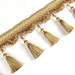 6MLot 9cm Width Curtain Fringe Tassel Trim Lace Accessories Decorative Clothing DIY Sewing Fabric Webbing Pearl Tassels 240320