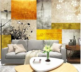 Wallpapers wellyu papéis de parede decoração de casa personalizado papel de parede cidade impressão abstrata retro estilo americano behang papel pared tapeta