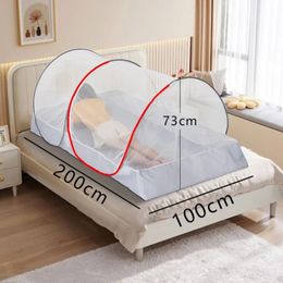 Folding Mosquito Net Single Bed Childrens Bed Camping Mosquito Net with Zipper Portable Home and Garden Tent Waterproof Bottom. 240315