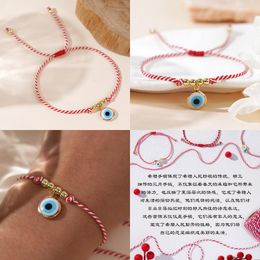 Charm Bracelets Turkish Evil Eye Bracelet Bohemian Handmade for Women Vintage Beaded Bangle Mixed Colours Drop Delivery Jewellery Ot3cx