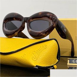 Sunglasses Designer Cat Eye For Women Glasses Mens Beach Protective Eyewear Travel Sun Glass Inflatable Design Sunglass With Box Drop Otlwj