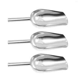 Flatware Sets 3 Pcs Stainless Steel Candy Coffee Bean Scoop Multi-functional Bar Ice