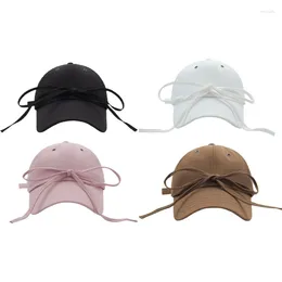 Ball Caps Travel Gathering Bowknot Decals Hat Outdoor Sports Camping Baseball Woman Man Adjustable Head Size Cycling Dropship