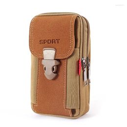 Waist Bags 6.5-inch Mobile Phone Bag For Men Wearing Leather Belts On Construction Sites Multi-functional Vertical Canvas