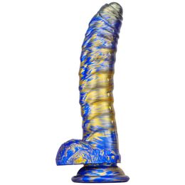 Dildos Dongs Soft Silicone Mixed Colour Heteromorphous Penis Female Masturbation Sm Sex Toy Adult Dildo