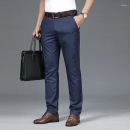 Men's Suits High-End Quality Business Casual Pants Summer Thin Loose Elastic 2024 Straight Suit Men