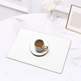 Table Mats Mat Oil-proof Double-sided Placemat For Home Easy-to-clean Heat Insulation Waterproof Solid Color Washable