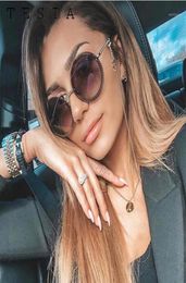 Sunglasses Brand Round Rimless Women Luxury Female Shades Sexy Circle Sun Glasses With Chain Feminino Elegant17929071