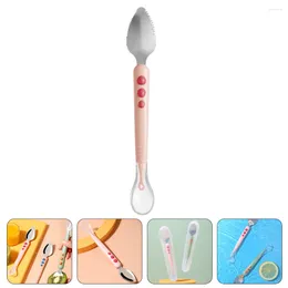 Spoons Double Head Baby Silicone Spoon Feeding Infant Training