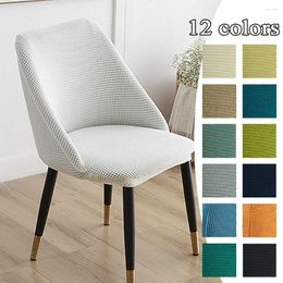 Chair Covers Solid Colour Soft Cover Stretch Detachable Washable Back Slipcover Nordic Seat For Dining Room Kitchen El