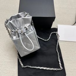 Nuova mini catena hardware argento Borsa Shaomai Borsa per trucco a tracolla Riscatto punti VIP Confezione regalo