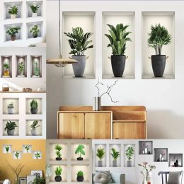 Stickers Wall sticker decoration 3D threedimensional potted plant painting beautiful