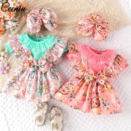 Clothing Sets Ceeniu Baby Easter Costume Girls Ruffles Collar Romper Bowknot Suspender Dresses For With Hat Born