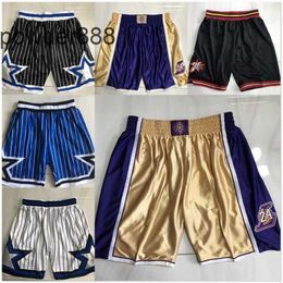 Basketball Pants Pocket Embroidered Shorts Sports Basketball Magic Men