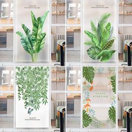 Window Stickers Privacy Film With Plant Pattern For Decorative Bathroom Anti Peeping Party Garden Decorations