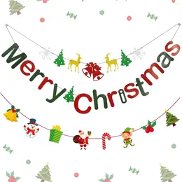 Party Decoration Glittery Merry Christmas Banner Sign Decor For Home Office Fireplace Mantel Window