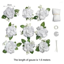 Decorative Flowers Artificial Wedding Car Decorations Elegant European Style Flower Set With Suction Cup For Any Main