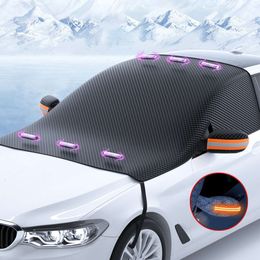 Upgrade Magnetic Car Front Windscreen Cover Car Snow Ice Protector Sun Shade Waterproof Exterior Covers Auto Accessories