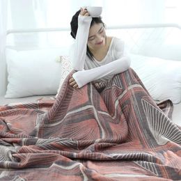 Blankets Nordic Geometry Throw Blanket Cotton Gauze Sofa Towel Double Summer Air Conditioning Single Cover Bedspread Sheet