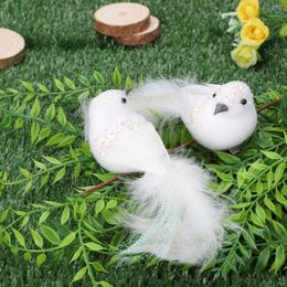 Christmas Decorations 12PCS Artificial Birds Simulation Pigeon Feather Pendant Tree Party Wedding Home Living Room Decor