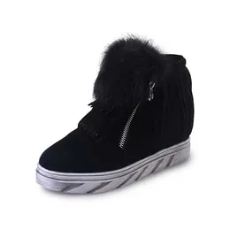 Fitness Shoes Women's Double Zipper Tassel Ankle Boots Flat Heel Low Tube Super Cute Warm And Comfortabl For Climbing Camping