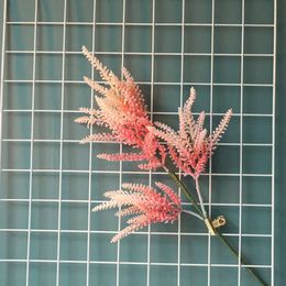Único ramo 62cm plástico 5 pçs/lote perilla flores artificiais casamento decoração para casa plantas verdes acessórios falso grama folha