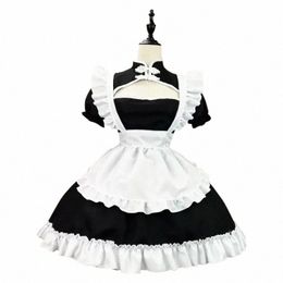 chinese Chgsam Anime Cosplay Maid Costume Plus Size Lolita Princ Halen Black White Japanese School Girl Kawaii Clothing G9PG#