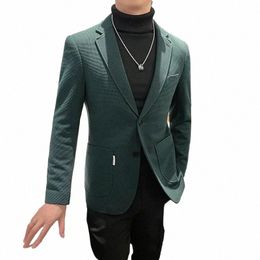 ropa Hombre Green Blazer Black Pants 2 Piece Notch Lapel Single Breasted Slim Fit Luxury Full Set High Quality Men's Suits 2024 k2ei#