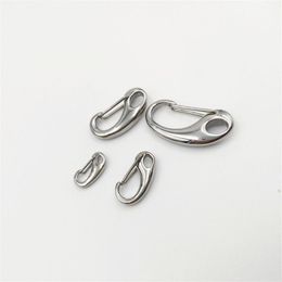 20pcs lot 15-50mm Bag Clasps Lobster Swivel Trigger Clips stainless steel Hook Strapping For DIY Accessories Keychain Parts251r