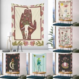 Tapestries Abstract Lucky Hand Home Decoration Art Tapestry Bohemian Mandala Scene Wall Hanging Bedroom