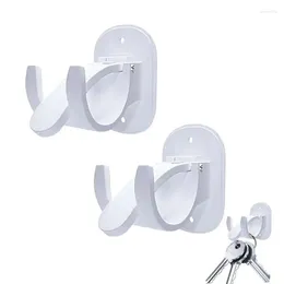 Shower Curtains Self-Adhesive Curtain Rod Holder No Drill Self Adhesive Bracket Hanger Two Holes Design Support Tool For Bathroom Kitchen