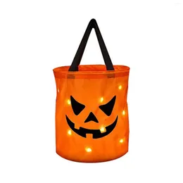 Gift Wrap Halloween Illuminated Pumpkin Candy Pouches Adding To Atmosphere For Holiday Parties