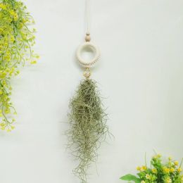 Baskets Bohemian Macrame Hanging Plant Hanger Nordic Decoration Tillandsia Rattan Air Plant Holder Grass Succentlent Plants