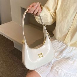 Stores Export Designer Shoulder Bags 2024 New Minimalist Handbag for Women Niche Underarm Bag Patent Leather High-end and Versatile Crossbody