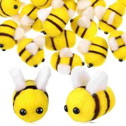 Party Decoration 24 Pcs Hair Pins Felt Bee Wool Bees DIY Accessories For Crafts Mini Supplies Animals Child