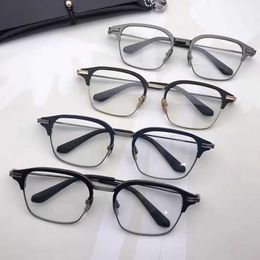 DITA eyeglass frame DTX142 full titanium fashionable and trendy mens womens large face myopia glasses navy blue