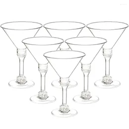 Wine Glasses 20pcs Decorative Cups Clear Plastic Martini Disposable Goblets Cocktail For Bars Party Favours