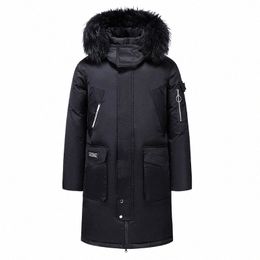 2021 New Winter Down Jacket Men's Lg Style Fi Couple Thickened Warm Hooded Coat Brand White Duck Down High Quality Coat s9vM#