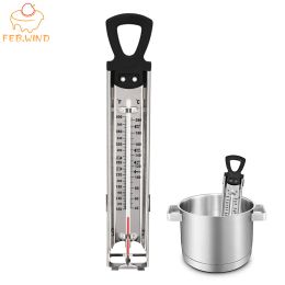 Gauges Best Glass Confectionery/Sugar/Candy Thermometer Food Cooking Thermometer For Oil Frying Water Deep Fry Thermometers Fryer 171