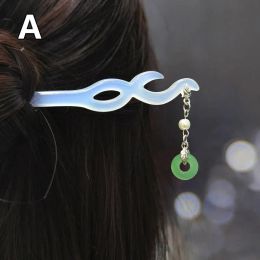 Hair Clips Barrettes Chinese Style Tassel Stick Vintage Hanfu Pearl Fork Acetate Chopsticks Women Jewelry Accessory Hairpin Drop Deliv Otmi1
