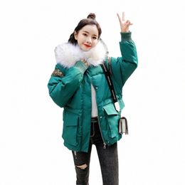 women Winter Parkas Jacket Coat 2020 New Glossy Warm Women Fur Hooded Coat Short Cott Padded Winter Jacket Women B05u#