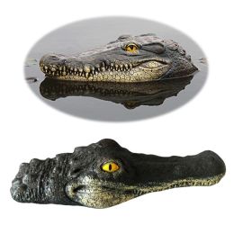 Decorations 2023 New Floating for Crocodile for Head Pond Pool Garden Art Decoration Water Decoy Simulation Realistic Alligator