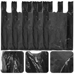 Storage Bags 150 Pcs Trash Shopping Office Garbage Bathroom Thick Black Plastic With Handles Bedroom Small