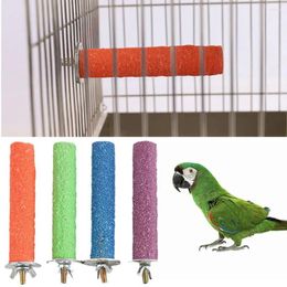 Other Bird Supplies 1pc Pet Grinding Wooden Stick Sprayed With Coloured Grinder Sands Parakeet Rod Toy Parrot Gri M8j3