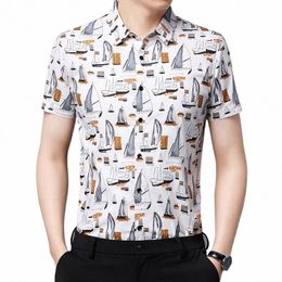 100% Cott Men's Short Sleeve Plaid Clothing Tops 2022 Summer Patchwork Colours Shirt Male Fi Printing Pure Cott Dr f6jv#