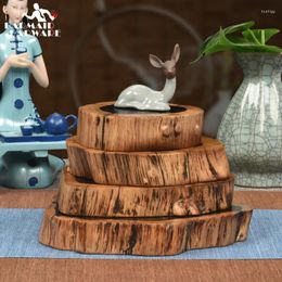 Table Mats 1pcs Wood Coasters Cup Mat Kitchen Pad For Bar Cocktail Length 9 -10cm & Height 3cm Noble Ebony Slices