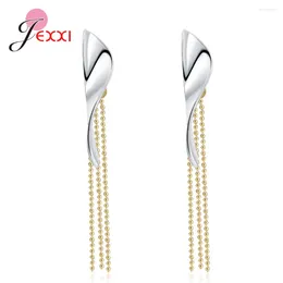 Dangle Earrings Top Quality 925 Sterling Silver Long Chain Earring In 2024 Luxury Retro Style Gift For Sweet Woman Girl Trendy