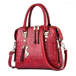 Evening Bags Alligator Pattern HandBag For Women Vintage Shoulder Bag Big Capacity Crossbody Elegant Shopping Purse